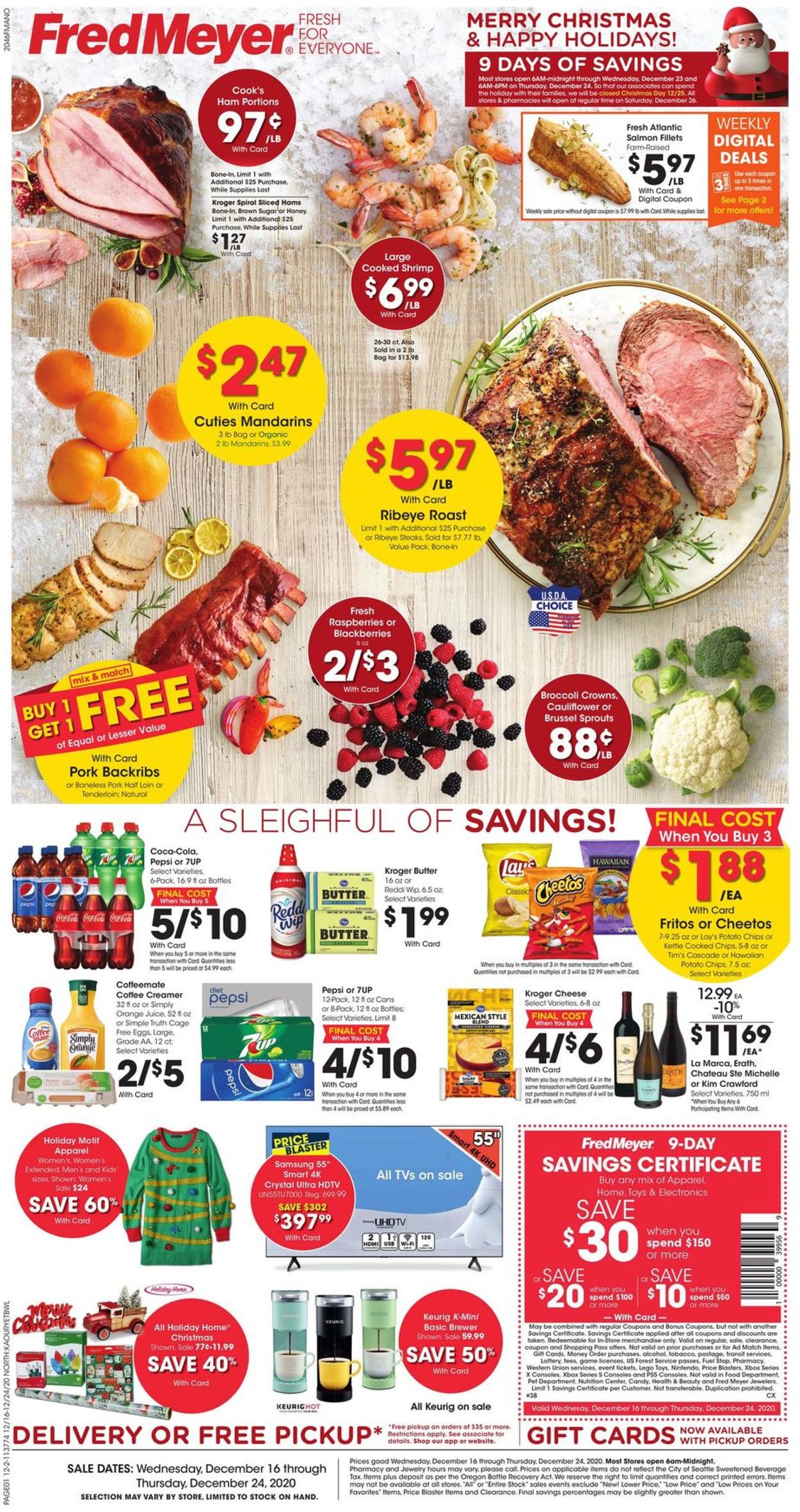 Fred Meyer Christmas weekly ad 2026